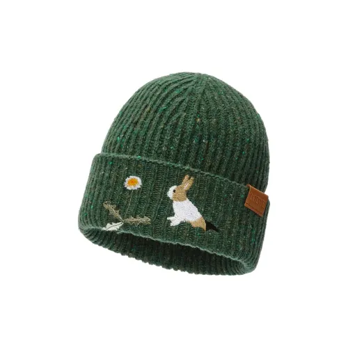 LOEWE Шерсть Полиамид Вискоза Шапки-бини Унисекс Зеленый