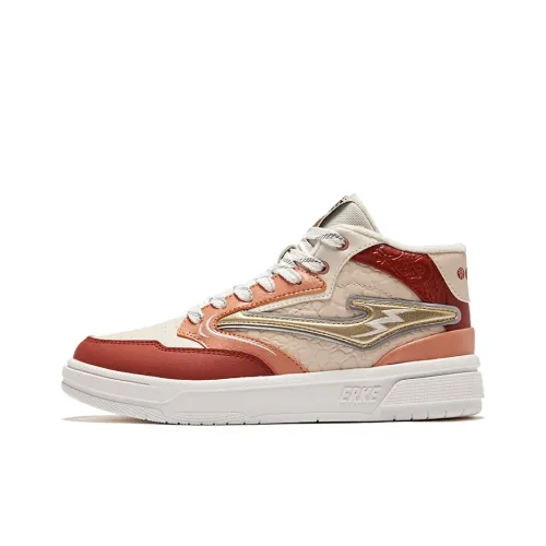 Erke Battery Panda 3lite Термический противоскользящий высокий топ для скейтбординга Женские Кремовый цвет с оттенком яичного порошка и кремово-серый с березовой древесиной