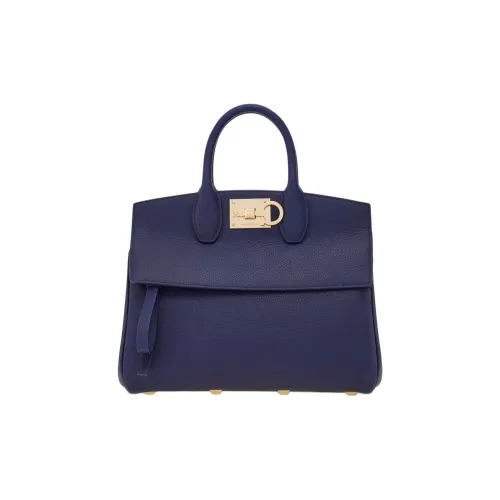 Ferragamo Studio Коровья кожа Одно плечо Сумка Маленькая Женская Полночный синий