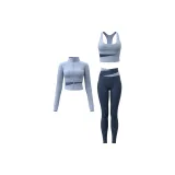Lake Gray Three-Piece Set (Coat + Pants + Bra)  
Озеро Серый Трехкомпонентный Комплект (Пальто + Брюки + Бюстгальтер)