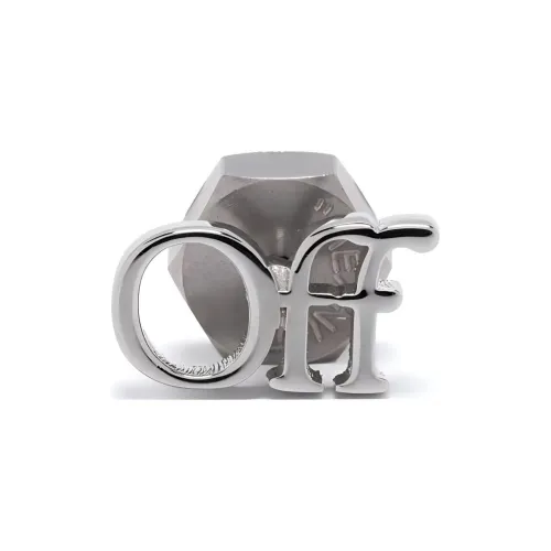 Off Белый Brass Earrings Мужской