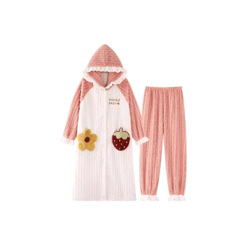 LEZIYUN Пижамный комплект женский розовый