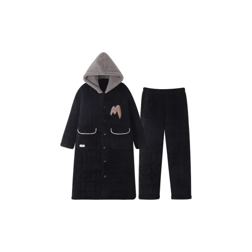 LEZIYUN Черный Мужской Пижамный Комплект