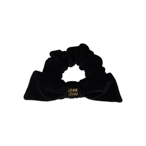 MIU MIU Ткань Металл Резинка для волос Женские Черный
