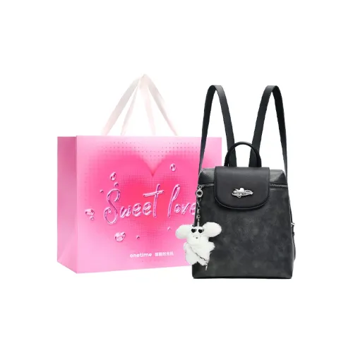 ONE TIME Рюкзак из синтетической кожи стандартный женский цвет серебристый черный