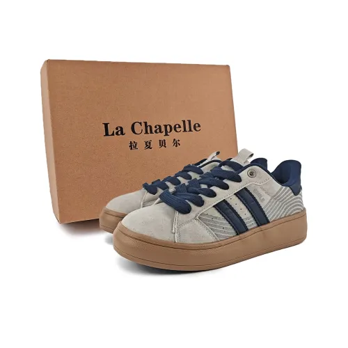 La Chapelle Модный тренд Устойчивый к пятнам Амортизация Износостойкие Низкие Кроссовки для скейтбординга Женские Серый Синий