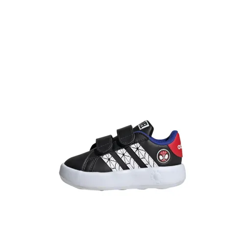 Марвел'S Паук Man x Adidas GRAND COURT Устойчивая к истиранию Низкая Обувь для малышей Черный Белый Для младенцев и малышей