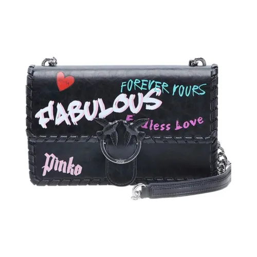PINKO Love Series Коровья кожа Swallow Сумка Сумка через плечо Женская Черная