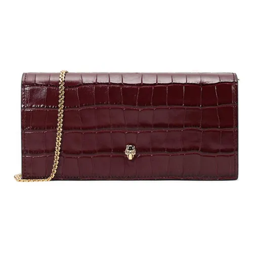 Alexander McQueen Кожа Клатч Сумка на плечо Стандартная Женская Бордовый