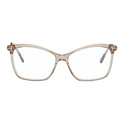 TOM FORD Ацетат Нержавеющая сталь Кошачий глаз Оправы для очков Женские Светло-коричневый