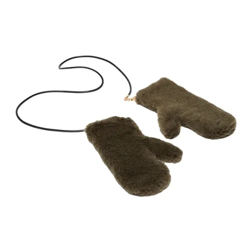 MaxMara Шерсть Шелк Чистая шерсть Альпака Металл Трикотажная ткань Перчатки Женские Желтый