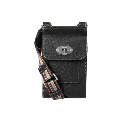 Paul Smith Жаккард С кожаными вставками Одно плечо Через плечо Чехол для телефона Мини Женские Черный