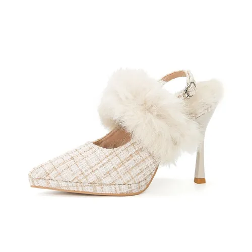 Zubumei Высокие каблуки Женские Абрикос