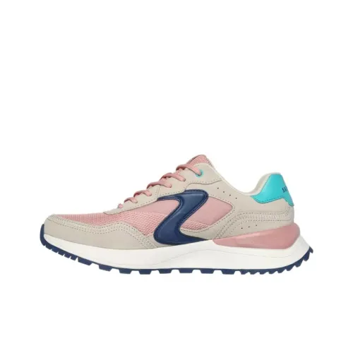 Skechers Амортизация Износостойкие Низкие Кроссовки для Бега Женские Серые Розовые