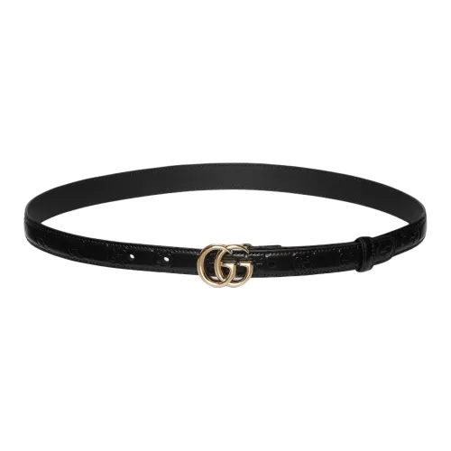 GUCCI Кожа Металл Кожаные ремни Унисекс Черный Ширина 2 см