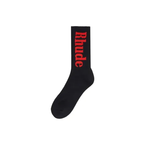 Rhude 1 шт Черный Унисекс MID Носки до икры