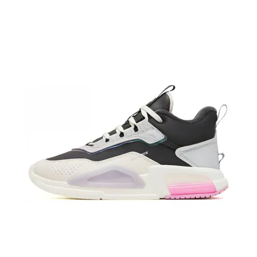 ANTA Rubik's Cube 4 Термическая Амортизация Высокий Топ Спортивная Повседневная Обувь Женская Черно-Белая