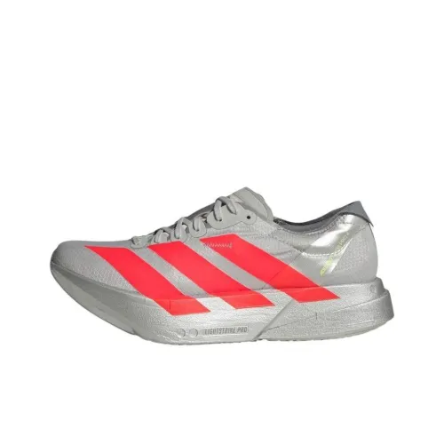 Adidas Adizero Adios Pro 4 Беговые кроссовки Низкий топ Серый/Ярко-красный/Серый Женские