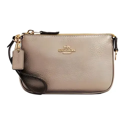 COACH Nolita Кожа Маленькая Сумка Плечевая Сумка Клатч Мини Женский Золотой