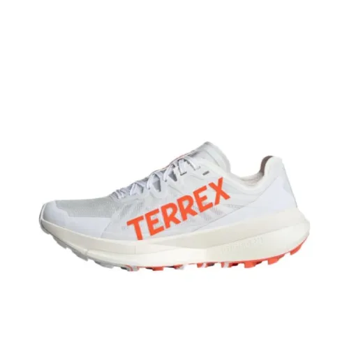 adidas Terrex Agravic Speed Беговые кроссовки Низкий верх Белый Оранжевый Женские