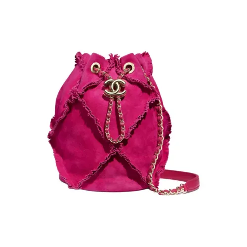 CHANEL Шнур Овечья шкура Сумка на плечо Женская Фуксия