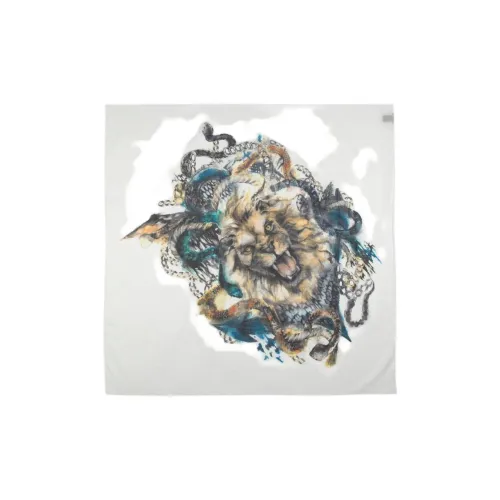 BALMAIN Хлопковый шелк Шарфы Мужской Серый