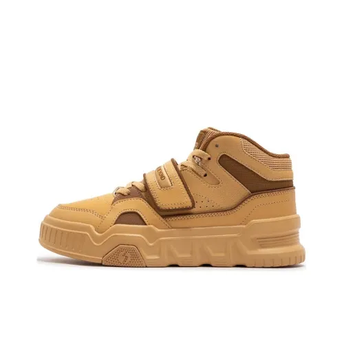 361° Slip-on Устойчивый к истиранию Высокий Топ Скейтборд Кроссовки Женские Желто-коричневый