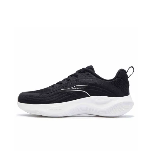 361° Slip-resistant Abrasion-resistant Low Top Training Running Shoes Women's Black White