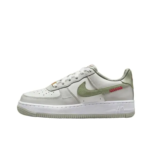 Nike Air FORCE 1 Slip-on Устойчивый к истиранию Низкий Топ Детские Скейтбординг Белый