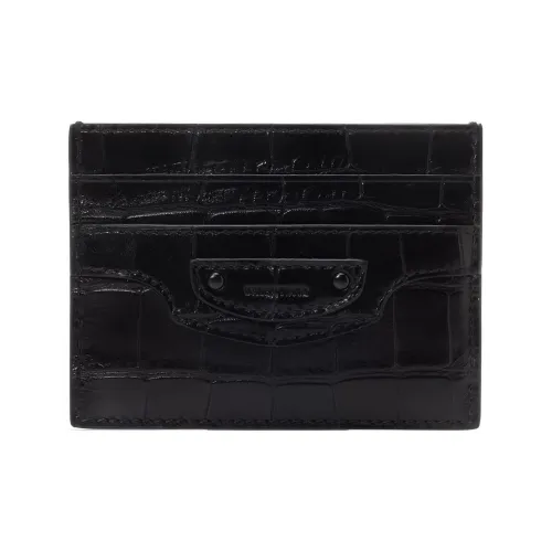 Balenciaga Neo Classic Телячья кожа Держатель для карт кошелек Мужской Черный