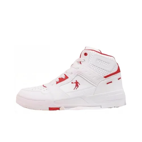 QIAODAN MID Топ Скейтборд Кроссовки Мужские Белый Красный