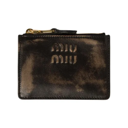 MIU MIU Lambskin Картхолдер Унисекс Кофе