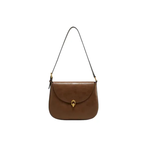 Teenmix Сумка через плечо из синтетической кожи большая женская кофейного черного цвета