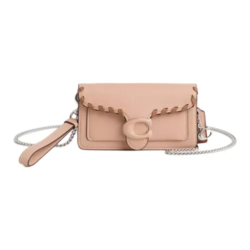 COACH Tabby Полированная Галька Кожа Сумка через плечо Маленькая Женская Серебряный и Светло-желтый