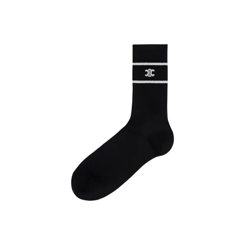 Celine FW24 High Socks Мужские 1 Пачка Черный
