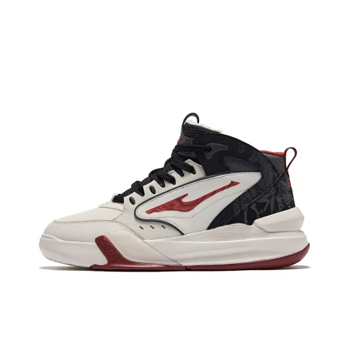 Erke Tang Palace Night Garden 3 Термические противоскользящие высокие кроссовки для скейтбординга Мужские Дикий Серый Глубокий Черный