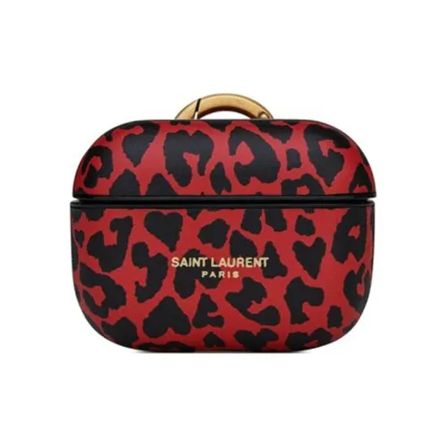 SAINT LAURENT Кожа Чехол для наушников Женские Красный
