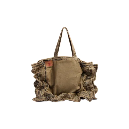 YProject Хлопок Сумка Сумка через плечо Экстра-большая Женская Коричневая