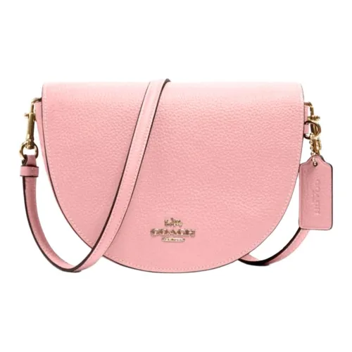 COACH Ellen Кожа Сумка с клапаном Сумка на плечо Седло Сумка Сумка через плечо Женская Вишневый цветок Розовый