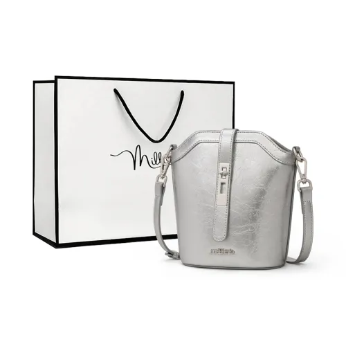 MILLIE'S Корова Кожа с Синтетической Кожей Подмышка Сумка через плечо Стандартная Женская Серебряный