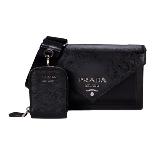 PRADA Телячья кожа Сумка Сумка через плечо Сумка через плечо Женская Черная