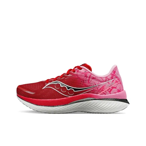 Saucony Endorphin Speed 3 Противоскользящий Устойчивый к истиранию Низкий Топ Повседневные Беговые кроссовки Женские Красный