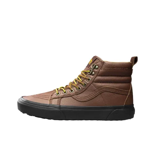 Vans Sk8 Hi Высокие Кроссовки для Скейтбординга Мужские Коричневые