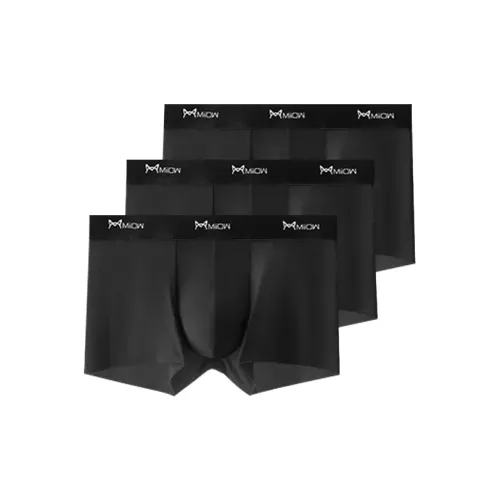 MIIOW Трусы Мужские упаковка из 3 штук черный