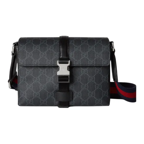 GUCCI GG Supreme Холщовая сумка сумка через плечо сумка на плечо экстра мини мужская черная