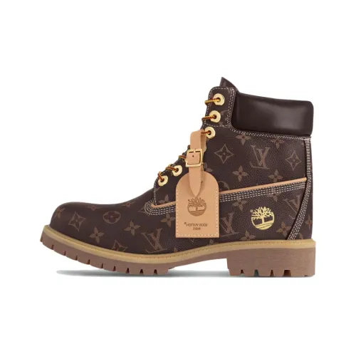 LOUIS VUITTON x Timberland Короткий ботинок Martin Мужской Темно-коричневый