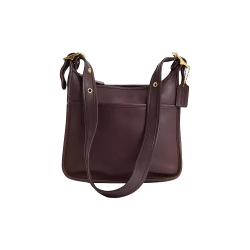 COACH Legacy Перчаточная дубленая кожа Сумка через плечо Сумка на плечо Большая женская цвет махагони коричневый