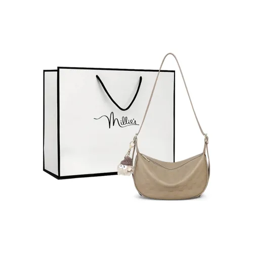 MILLIE'S Коровья кожа с синтетической кожей сумка через плечо стандартная женская слоновая серый