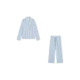 Синий, белый, коричневый, полосы, одежда, наборы.