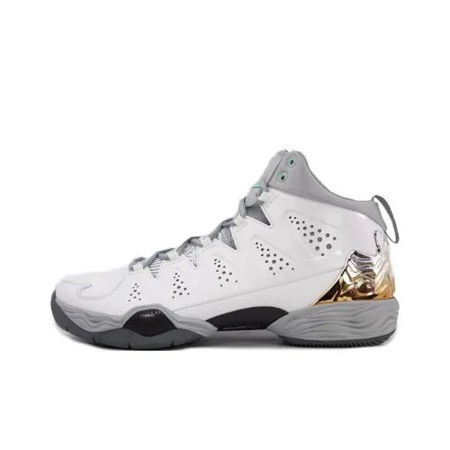 Jordan Melo M10 Амортизация Износостойкий MID Топ Баскетбольные кроссовки Мужские Серые